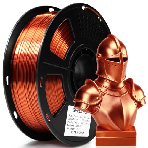 Geeetech Silk PLA Filament 1.75mm, Metallic Copper Silk Filament - color: 1kg Silk Copper