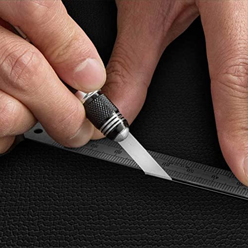 HAUTMEC Exacto Knife Set, Xacto Knife with 13 Exacto Knife Blades SK5 Craft Knife and Hobby Knife for Crafts, Arts, Modeling, Scrapbooking, Includes 1 Handle and Storage Case HT0109