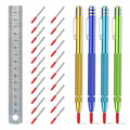 Glieskir 4-Pack Tungsten Carbide Scriber Set with Magnet, Ruler and 21 Tips - color: Color-light-