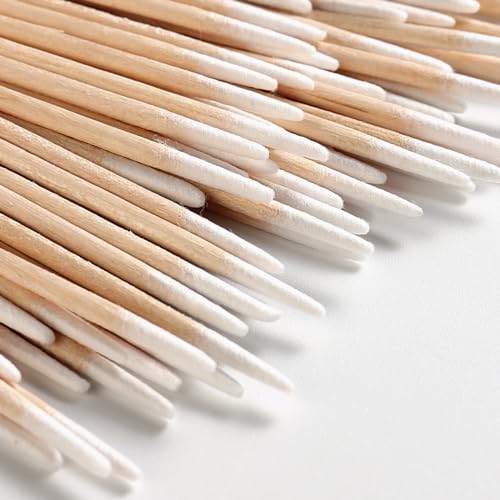 Fcozpjk 200PCS Precision Tip Cotton Swabs with Wooden Sticks - color: Single Head