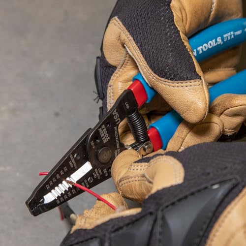Klein Tools 11057 Wire Cutter/Stripper, Made in USA, Heavy Duty Cutter for 20-30 AWG Solid and 22-32 AWG Stranded Wire - size: 20 - 32 AWG
