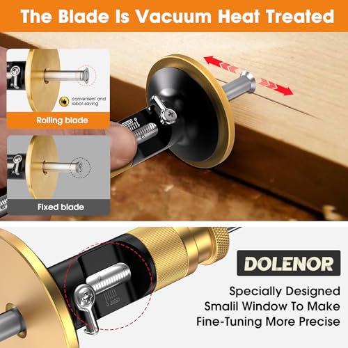 Wheel Marking Gauge Woodworking, Scribe Tool Woodworking, Adjustable 0-12cm, Aluminum & Brass Options, for Parallel Lines, Dovetail Joints & Professional Carpentry (Replacement Blade Set (3 Pieces))