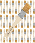 Bates- Chip Brushes, 1 Inch, 36 Pack, 1 Inch Paint Brushes with Ergonomic Wooden Handle, Natural Bristle - size: 1 Inch, 36 Pack