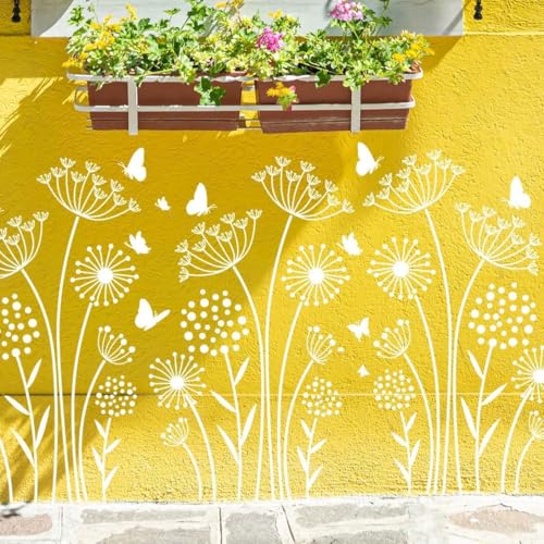 Large Flower Stencils for Painting Dandelion Stencils for Wood Fence - style: Dandelion
