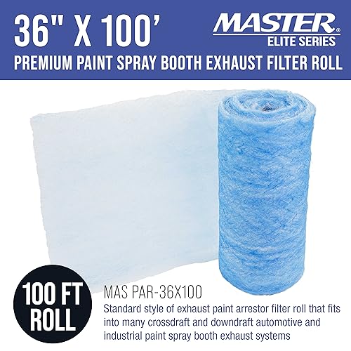 Master Airbrush Elite Paint Spray Booth Exhaust Filter Roll 36" x 100' - size: 36 inches x 100 Feet