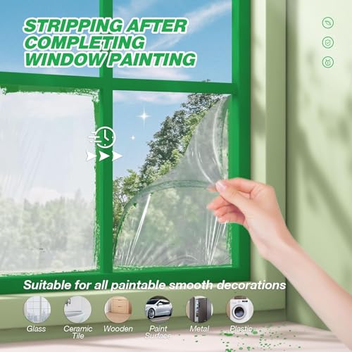 E-SDS Masking Liquid Tape, 64 fl.oz Transparent Peelable Coating for Window - size: 64 fl.oz