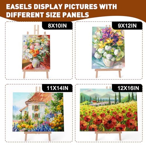 16 Pack 15 Inch Wood Easels, Easel Stand for Painting Canvases and Crafts - style: 15"-16p