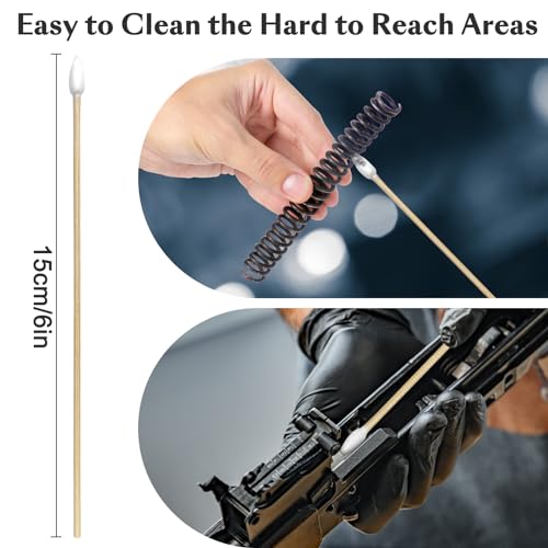 500 PCS Precision Tip Cotton Swabs for Cleaning with Bamboo Stick - size: 500 Pointed