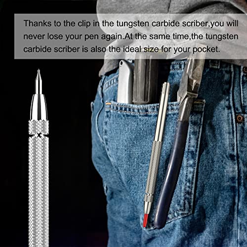 Glieskir 2-Pack Tungsten Carbide Scriber Set with Magnet and 10 Tips - color: 2-Pack - Silver