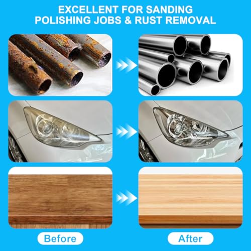 108Pcs 2 Inch Sanding Discs Set, Quick Change & Steady, Die Grinder Sanding Disc with 1/4 Inch Holder, Widely Used, Drill Die Grinder Accessories for Grind Polish Burr Finish Rust Paint Removal