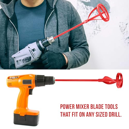 TCP Global Paint Mixer Attachment, Set of 3, 14" Drill Paddle Mixer