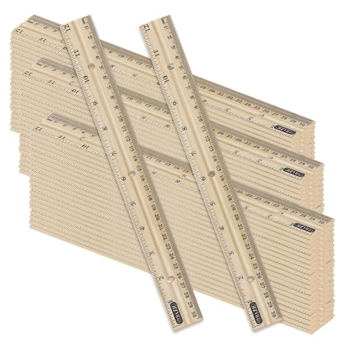 BAZIC Products 12 in Wooden Ruler, Inch & Metric (30 cm), 288-Case - size: 288-Pack
