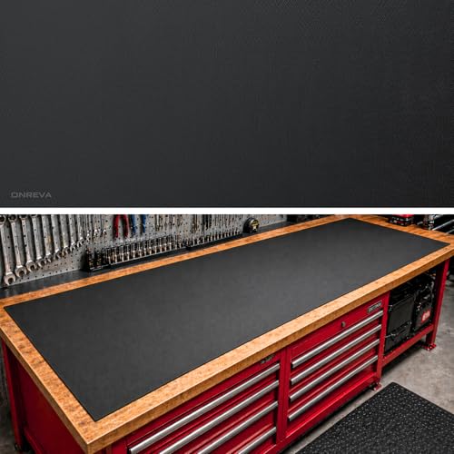 ONREVA Workbench Mat 22X60 Inches, 5mm Thick EVA Rubber Work Mat, Protect Your Work Bench Top, Heavy Duty Non-Slip Pad for Tool Box Top, Table, Tool Station Cover Liner Matt 60"X22"