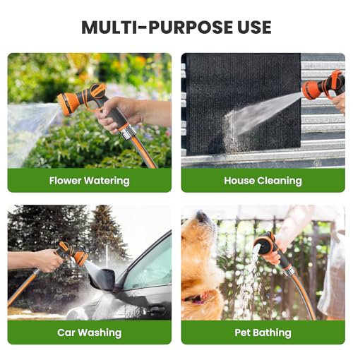Giraffe Tools 100FT Garden Hose Lay Flat Lightweight Flexible Water Hose - size: 100FT
