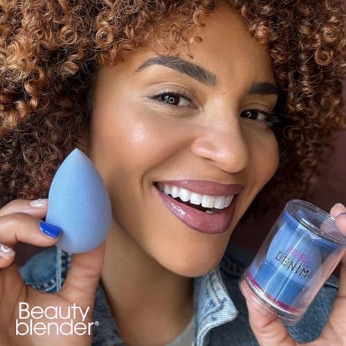 Beautyblender Denim Makeup Sponge, Streak-Free Finish, Vegan - color: Denim, size: 1 Count (Pack of 1)