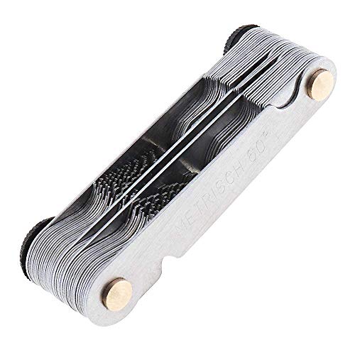 ChgImposs Metric & Imperial & US Screw Gauge SAE Whitworth 55 Degree & Metric 60 Degree & & US 60 Degree Thread Pitch Gauge for Industrial Measurement