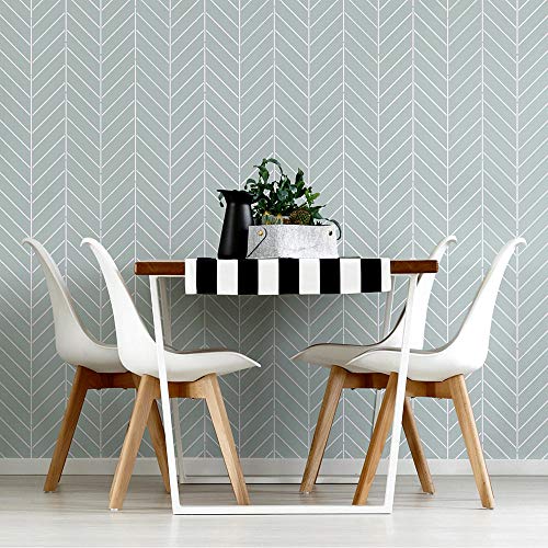 Fine Line Herringbone Wall Stencil - Geometric DIY Wall Design - Modern Pattern for Easy Home Makeover - Affordable Alternative to Wallpaper