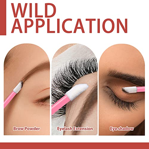 Teenitor 600 Pcs Lip Applicators, Doe Foot Lip Brush Wands Pink - color: Pink