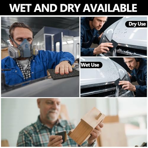 12 Sheets 320 Grit Sandpaper, 9 x 11 Inch Wet Dry Sanding Paper