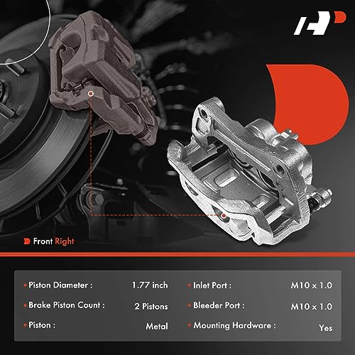 A-Premium Front Right Passenger Disc Brake Caliper with Bracket - style: Front Passenger Side