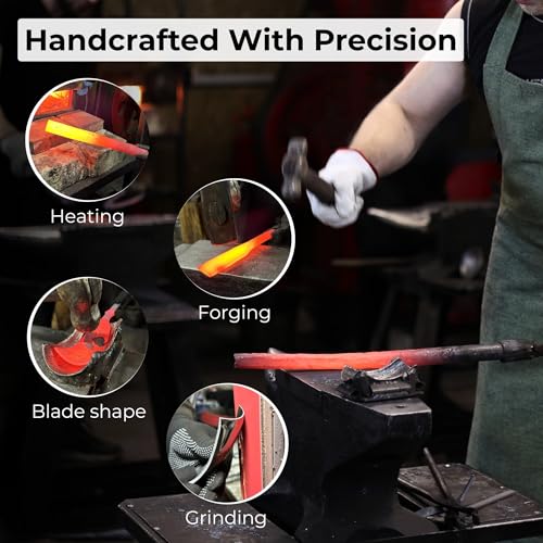 Sharky Hand-Forged Long Bent Curved Gouge for Spoon Carving - size: 0.8 inches (20 mm)