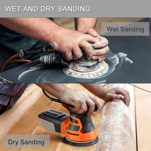50Pcs 5 Inch Hook and Loop Sanding Discs, 2000 Grit Wet Dry Round Sandpaper - style: Grit 2000