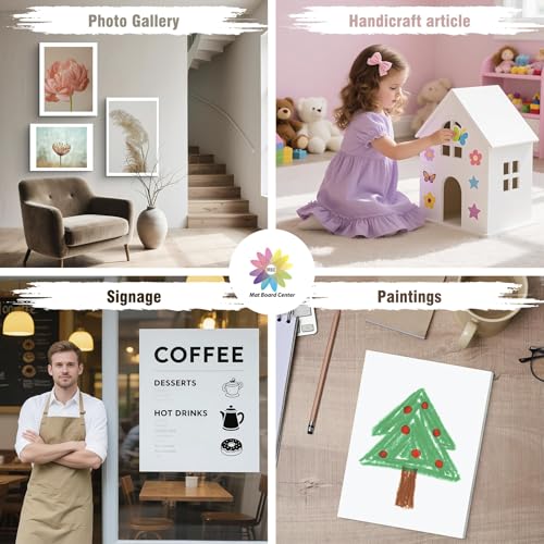 Mat Board Center Pack of 10 Acid-Free Foam Board White 24x36 in 1/8" Thick - color: White, size: 24x36