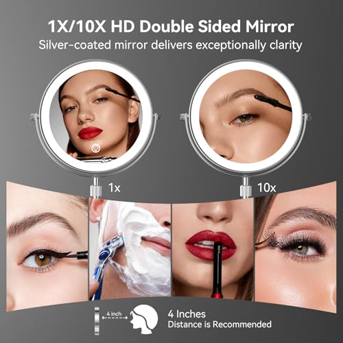 Nicesail Magnifying Lighted Makeup Mirror Height Adjustable