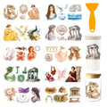 10 Pcs Greek Goddess Theme UV DTF Cup Wraps, 10 Sheets Classical Goddess Cup Transfer Stickers Waterproof Rub on Transfer Reusable DIY Vinyl Decals for DIY Glass Cups Wood Crafts - color: Greek Goddess