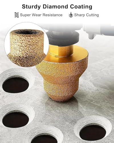 Diamond Step Drill Bit 20 35 50mm M10 Thread for Marble Stone Tile Granite