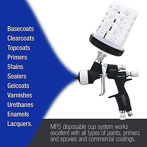 Master Paint System MPS Disposable Paint Spray Gun Cup Liners & Lids System - size: 27 Ounce Cup Kit