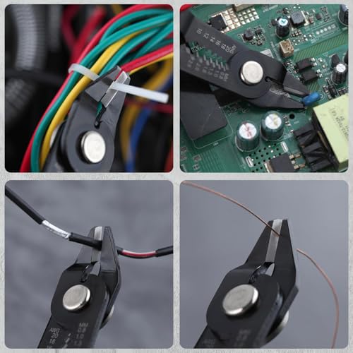5 Inch Wire Cutters Flush Pliers with Supplementary Stripping Handy and Slim Diagonal Cutters 10-20 AWG Wire Stripper Tool Side Cutting Pliers for Electronics Jewelry Crafts