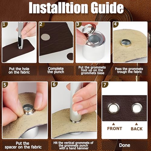 Litoexpe 2mm Eyelet Hole Punch Die Tool Set, Grommet Setter Hollow Punch - color: Hole Punch Die Tool, size: 2 MM
