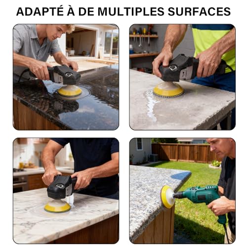 6 Inch Diamond Polishing Pads 11 PCS Wet/Dry Polishing Kit 50-10000 Grit - size: 6 Inch