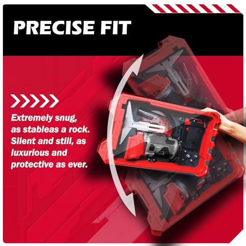 Precision-Cut EVA Foam Insert for Router Storage | Fits Packout Organizer for 48-22-8435 Packout Tool Box | EVA Foam Insert with Accessory Slots | (Tool/Tool Box Not Included) - size: 2723-20