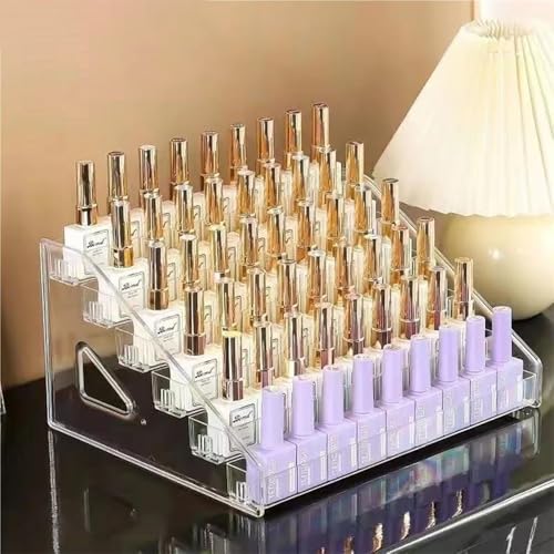 Acrylic Paint Organizer & Paint Brush Holder Paint Storage Rack Light Paint Can Storage Organizer Acrylic Display Rack for Craft Hobby Miniature Model Makeup Essential Oils