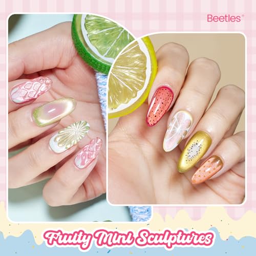 Beetles Fruit Magnet Cat Eye Gel Nail Polish Set, 6 Colors Glass Cat Eye - color: A - Pink Red Green | Silent Meditation