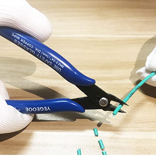 Small Wire Cutters, 10PACK Precision Diagonal Cutting Pliers Side Cutter, Nippers, Micro Flush Cutters, Shear Cutters, Wire Snips - size: 5 inch diagonal, 10 count
