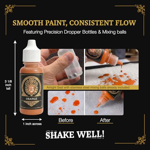 Ludus Bellum Miniature Paint Orange Color 18ml Precision Dropper Bottle - color: Orange