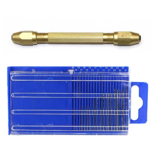 Big Horn 19226 - Mini Micro Drill Bit Set and Pin Vise Combo