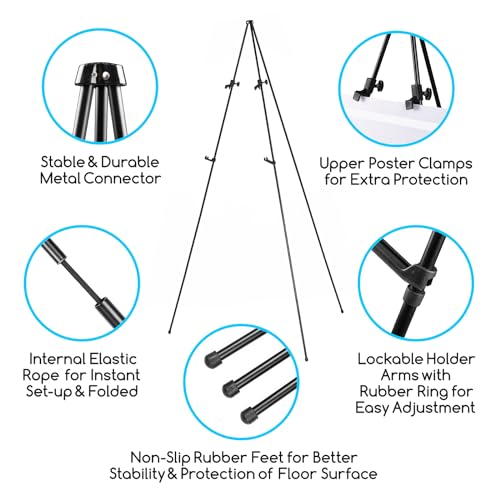 MEEDEN Metal Display Easel Stand 63": Art Tripod Easel with Carry Bag - size: 1-PACK