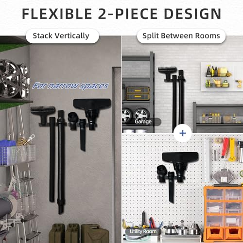 Wall Mount Bracket for DEWALT Vacuum (DCV501HB) Accessories, Storage Organizer Holder, Securely Holds 6 Attachments, Space Saving Tool Rack for Garage and Workshop - size: Accessories Mount