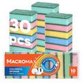 Macromax Colorful Dish Sponges 30 Pack, Non-Scratch Kitchen Sponge Set