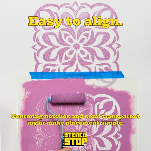 Radiating Scroll Star Stencil – Stencil Stop 6 Inch Reusable 14 Mil Mylar Painting Template - color: Radiating Scroll Star Stencil, size: 6 Inches