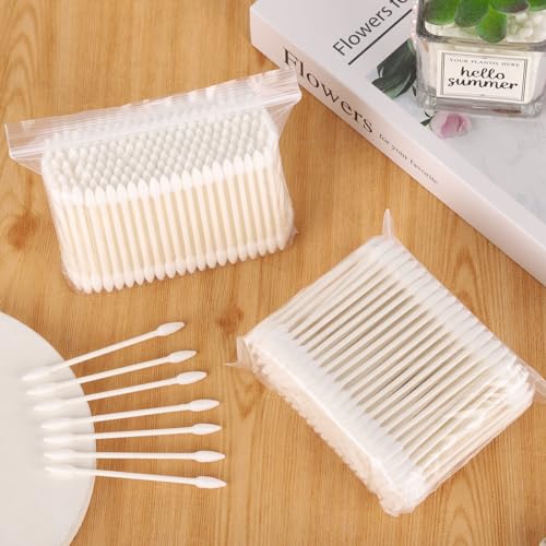 800 Count Precision Tips Cotton Swabs 3" Double Pointed Tip Ear Swabs with Paper Sticks Cotton Buds Cotton Tipped Applicators - size: 800 Count (Pack of 1)