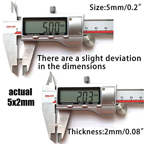 150pcs 5mmx2mm Magnets (Actual Size) - Tiny Mini Small Round Little Magnets for 3D Printing, Crafts, Office and Whiteboard - Come with a Storage Case - size: 5x2mm 150pcs