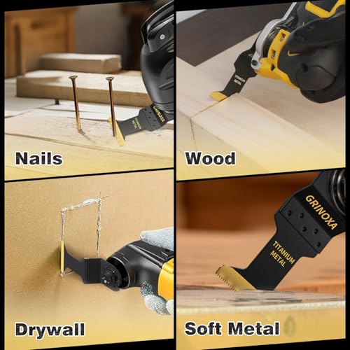 3PCS Titanium Oscillating Tool Blades for Metal Wood Nails Cutting - size: 3PCS