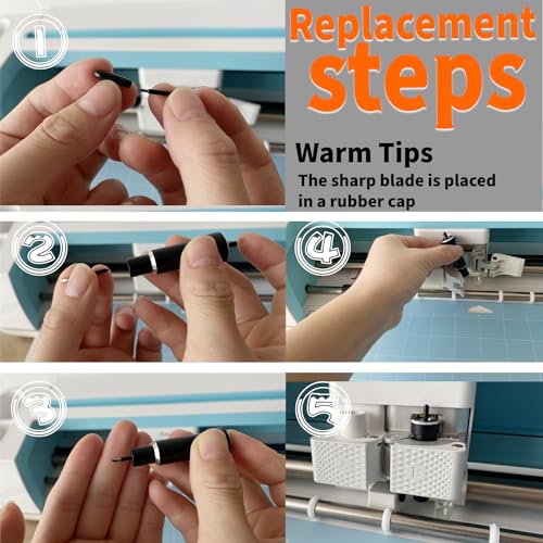 THANMAO 20PCS Premium Deep Cut Blade，Replacement Cutting Blades Compatible with Cricut Explore Air 2/Air 3/Explore 4/Maker/Maker 3/Maker 4 (Premium Deep Cut Blades) - color: 20 pcs Deep Point Blade