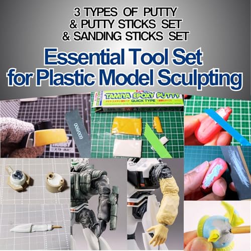 Epoxy Sculpting Putty (Quick Hardening Type) 87051・(High Density Type) 87052＆ Basic Type Putty 87053 & Putty Sticks Set & Sanding Sticks Set #120・#240・#600・#800・#1000