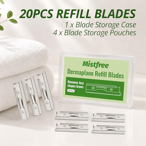 Dermaplane Refill Blades 20PCS, Facial Razor Replacement Blades - color: Silver-Blades